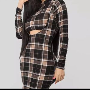 Two Piece Plaid Set